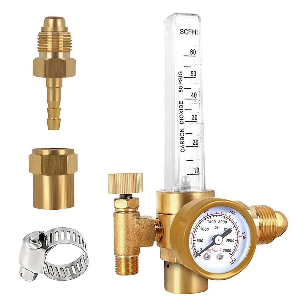 Argon/Co2 Mig Tig Flow Meter Gas Regulator Gauge Welding Weld Cga580 Inlet Connection 3351223929508