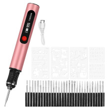 Engraving Pen,compatible with Artists & DIYers - Engrave 50+ Surfaces - Beginner Friendly - Rechargeable - 30 Bi