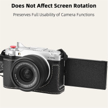compatible with Fuji X-M5 Camera Protective Leather Case compatible with Fuji Camera Bag Shoulder Strap Lanyard Base Accesso