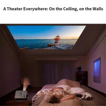 Projetor AUN A32 Pro com Android 13, resolução 1280x720P, mini LED portátil para home theater, compatível com celulares e outros dispositivos.