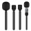 Handheld Wireless Microphone Adapter with Windshield Foam compatible with Wireless Lavalier Microphone 4