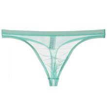 (XL,Light Blue)Men G-string See-through Mesh Slim Fit Transparent Thin Anti-septic Low Waist Pornographic Men Underpants Men Garment