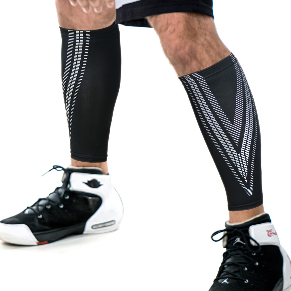 Calf Compression Sleeves 2030mmHg for Running and Recovery, AntiSlip Breathable Support