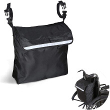 Waterproof Wheelchair Bag with Reflective Stripe, Expandable Storage and Durable Armrest Fit