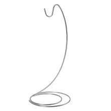 Silver Metal Plant Stand Hanging Planter with Stable Round Base, Durable Iron Holder for Indoor Outdoor Decor
