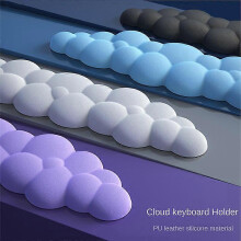 Cloud Keyboard Wrist Rest Soft Leather Memory Foam Wrist Support Cushion compatible with Easy Typing Pain Relief