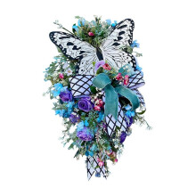 Butterfly Summer Wreaths compatible with Front Door Spring Summer Butterflies Decor Welcome Sign Summer Wreath