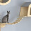 Cat Hammock Climbing Frame Wall Ladder, Climbing Frame Connector, Small Solid Wood Cat Climbing Fram 3