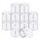 Conjunto de 12 potes plásticos vazios para temperos, com boca larga e tampa, compatíveis com produtos de beleza. 1