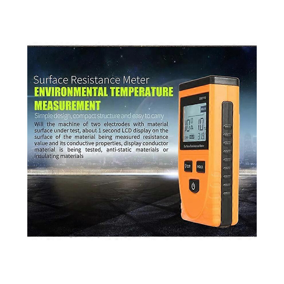 Gm3110 High Precision Resistance Tester Anti-Static Tester Digital Anti-Static Resistance Meter 3359716302449