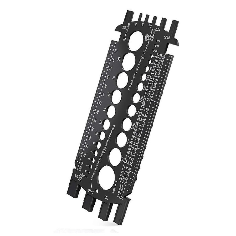 Bolt Gauge (Metric And Sae),Bolt Sizer Compatible With Quickly Sizing Nuts And Bolts, Plastic Bolt Measuring Too 3181353625038