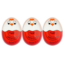 Egg Timer compatible with Boiling Eggs Soft Hard Boiled Egg Timer Pro That Changes Color When Done & Safe (Red-3