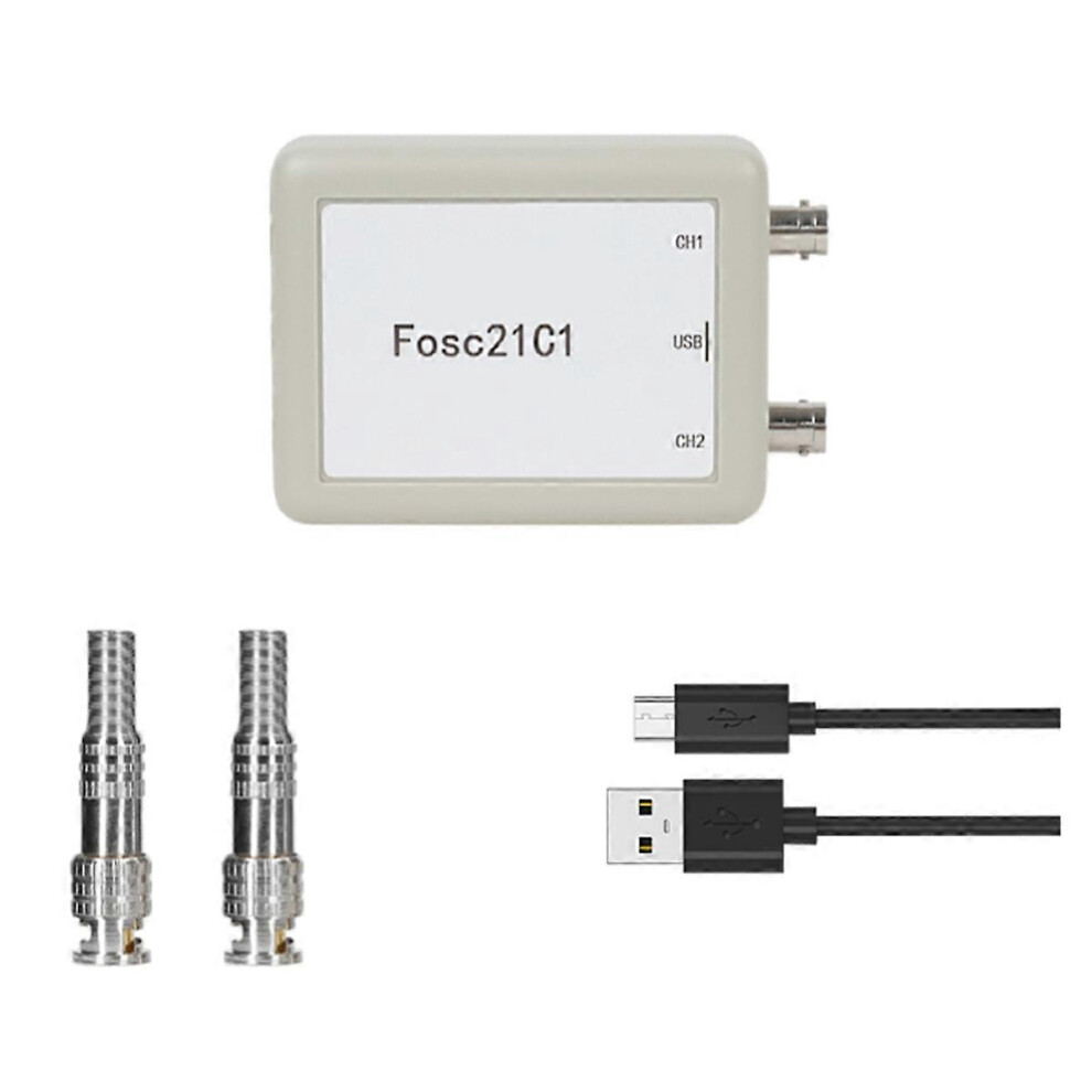 Fosc21c1 2-Channel Usb Pc Oscilloscope 1Mhz Sampling Rate Portable Oscilloscope Mcu Development 3762273621753