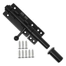 Fechadura deslizante reforçada para portão com cadeado, fechadura horizontal para piso com trava e fechadura.