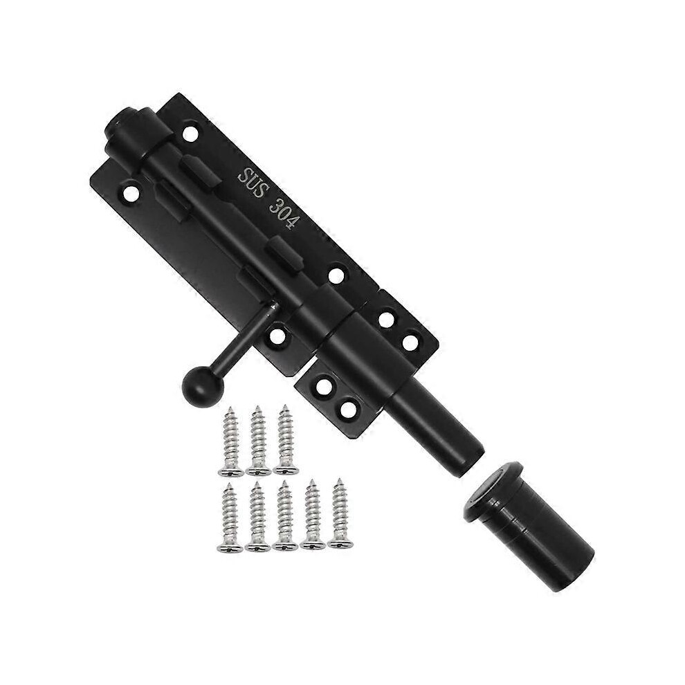 Heavy Duty Slide Bolt Gate Latch With A Padlock, Horizontal Bolt Latch Floor Latch Hardware And Lock 3535785168708