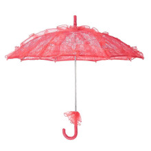 Parasol en dentelle rouge pour mariage, fleur de dentelle, pour la mariée.