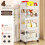 Household Snacks Storage Bookshelf, Trolley Storage Rack, Storage Rack Kitchen Fruit and Vegetable B 2