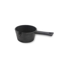 Mini ronde gietijzeren dipschaal, geschikt voor buitenbarbecue en picknick, 9,5 cm