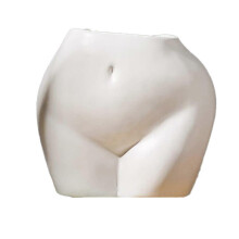 Vaso fofo em formato de corpo, divertido para plantas de interior, com furo de drenagem, compatível com suculentas e plantas pequenas.