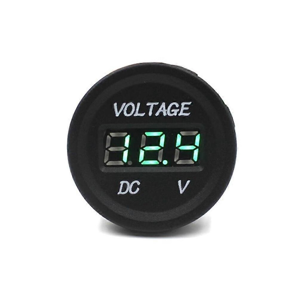 Car Motorcycle Waterproof Led Digital Display Voltmeter 12V-24V Dc (Green) Green 3026446635948