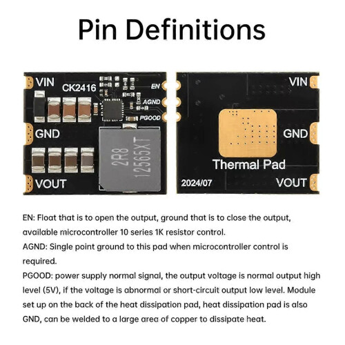 High Efficiency Output DC-DC 6-24V to Buck Converter Step-Down Board Module Voltage Regulator PCB Bo 1
