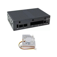 Compatível com a caixa de alumínio Banana Pi R4, revestimento metálico, placa de desenvolvimento Banana Pi R4 e acessórios com ventoinha.