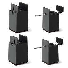 Bed Risers, 4 Inch Adjustable Desk Riser Blocks with Screw Clamp 4 Pack Heavy Duty Chair Raisers Fit