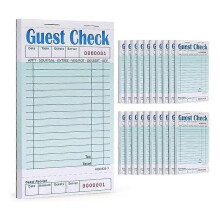Guest Checks Book 20Pack,Server Note Pads,Waitress Accessory Wiring Pads,Restaurant Supplies Order P