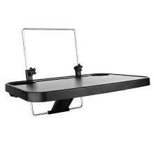 Mesa pequena para carro, prato de jantar para carro, bandeja para volante, dobrável, com armazenamento, acessório universal para carro