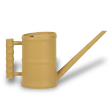 1.6L Bamboo Style Long Spout Watering Can for Indoor Plants, Plastic Durable Odorless Flower Kettle Mellow Yellow