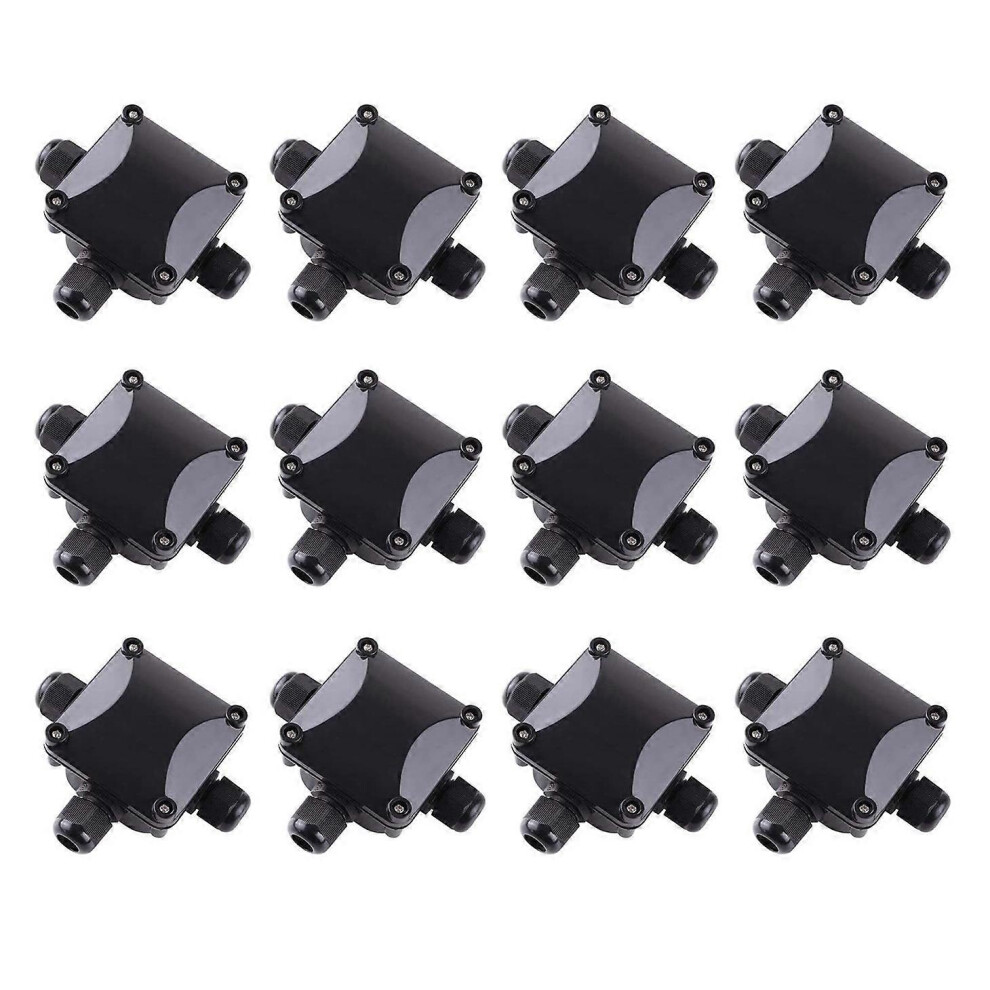 Box Waterproof Ip68 External Electrical Junction Box 3 Way Cable Connector Outdoor Compatible With 5.5Mm-10.2Mm 3562094040050