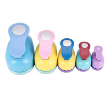Conjunto de 5 furadores circulares para papel, compatíveis com artesanato em papel, 5 tamanhos diferentes de furadores circulares (aleatórios).