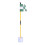 Drapeau de golf vert et blanc, mât de drapeau coloré à damier vert en deux sections pour trou cible, golf 1