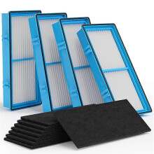 Kit di filtri di ricambio compatibile con i purificatori d'aria AER1 HAPF30, composto da 4 filtri HEPA e 8 filtri a carbone attivo.