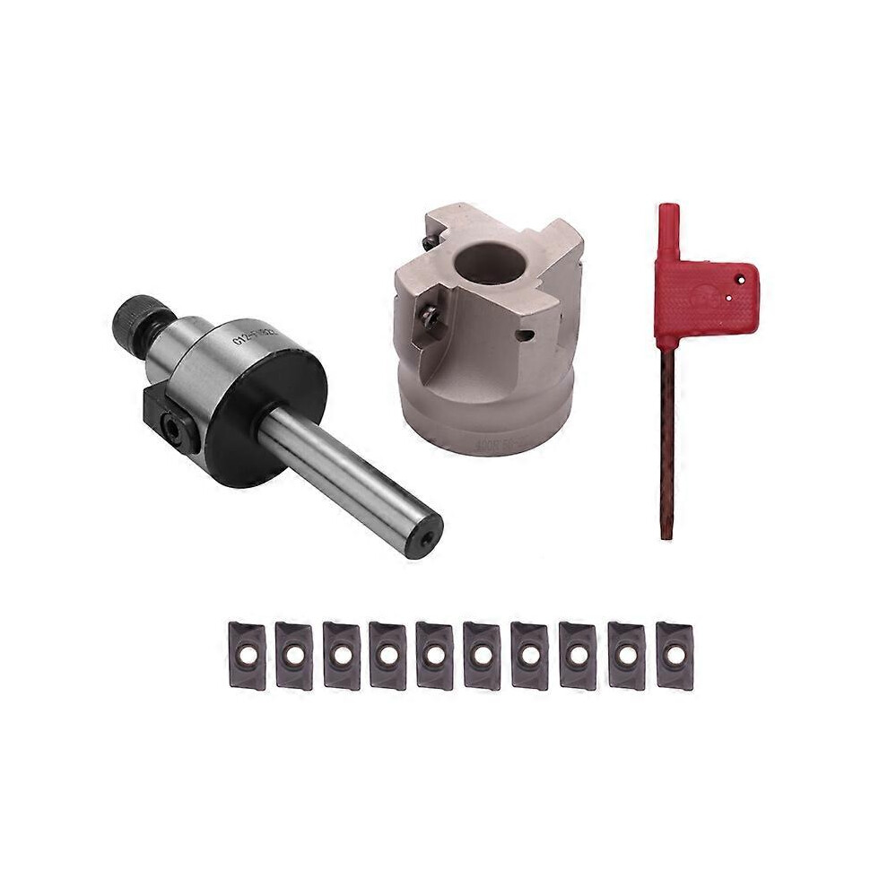 C12 Fmb22+ 400R Right Angle Shoulder Face Mill Cutter 50Mm + 10Pcs Apmt1604 Carbide Inserts With Wre 3526183725815