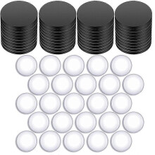 Kühlschrankmagnete kompatibel mit Bastelsets Runde Magnetplatten mit durchsichtigen Kuppen Glasmagnete Scheibe