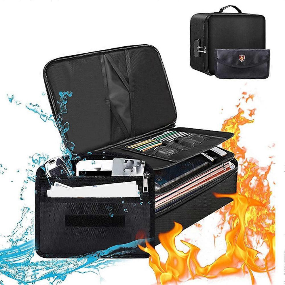 Fireproof File Organizer Bags,Fireproof And Waterproof Document Box With Money Bag, Fireproof Safe B 3459868249040