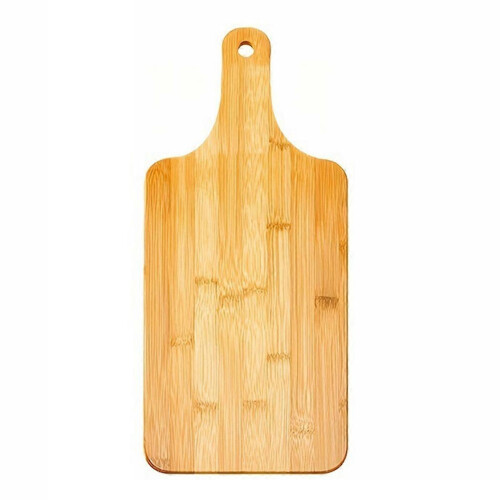 Tábua de corte de bambu com alça, tábua de servir de madeira de bambu, tábua de corte de cozinha compatível com pizza e vegetais.