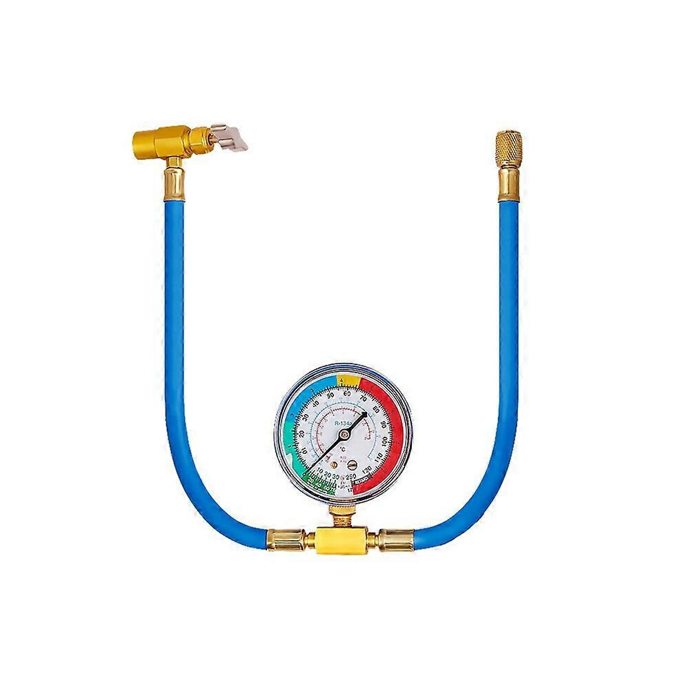 Car Refrigerant Charging Pipe With Measuring Gauge Car Air Conditioner Tools Freon R134 Air Conditio Blue 3129872150761