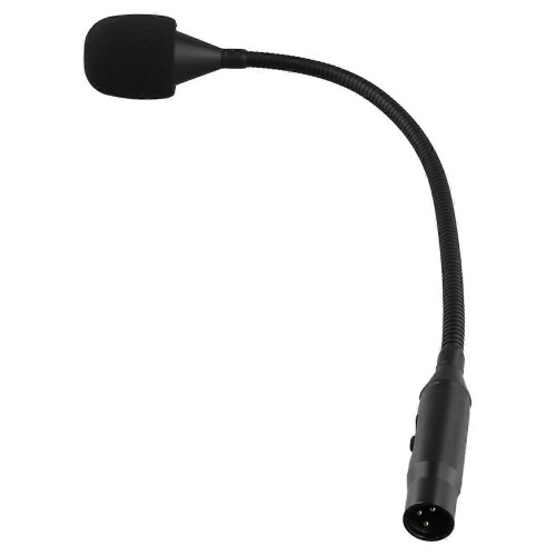 Microfone de pescoço de ganso flexível de 3 pinos com redução de ruído, compatível com salas de reunião.