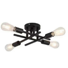 Americká stropná lampa v industriálnom štýle, luster do chodby, uličky, obývacia izba, čiastočne zapustený stropný luster veľ.