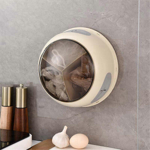 Kitchen Plastic Wrap Storage Box Plastic Bag Holder Wall Mounted Kitchen Grocery Plastic Bag Dispens 2