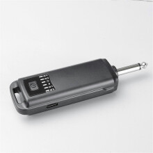Microfone sem fio para karaokê com receptor de áudio, compatível com microfones de mão sem fio de 2,4 GHz com ajuste de agudos e graves.