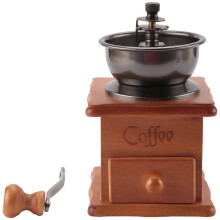 Moulin à café manuel en bois, moulin à café à main en acier inoxydable, style rétro, mini-moulin à café et épices, format M