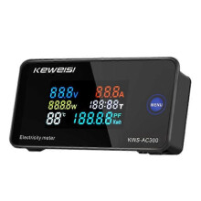 Voltmètre numérique KEWEISI, KWS-AC300, tension CA 50-300 V, fréquence 45-65 Hz, compteur d'énergie à LED, wattmètre 0-10 V