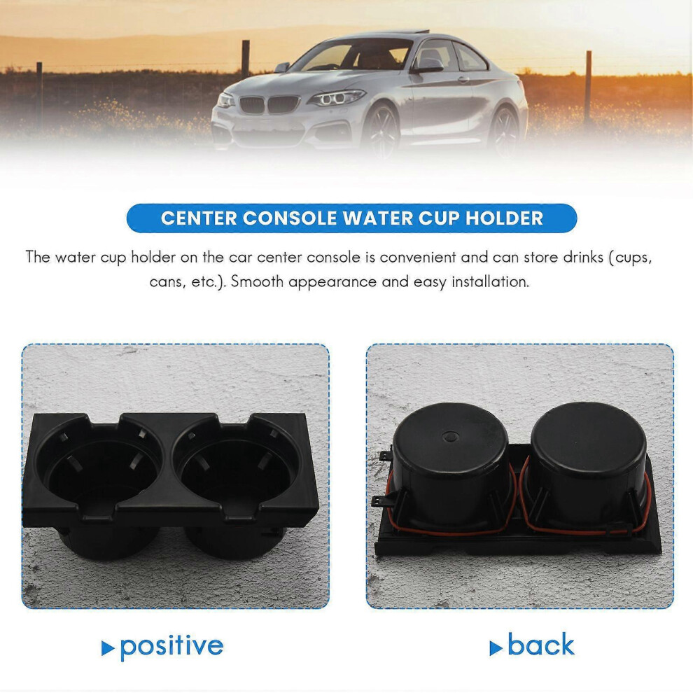 Car Center Console Water Cup Holder Beverage Bottle Holder Coin Tray Compatible With 3 Series E46 318I 320I 98-0 3421474411739