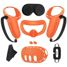 Compatibel met 3 siliconen hoesjes + handvat + gezichtsmasker + complete set met anti-lek neuspad VR-siliconen