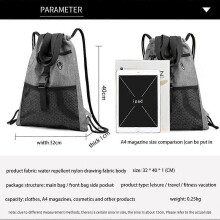 Schnürbeutel Gym mit Taschen Sportbeutel mit Griff Rucksack Reise kompatibel mit Männer Frauen-Gre