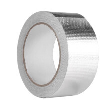 Ruban adhésif en fibre de verre et feuille d'aluminium (épaisseur 5,9 mil), adhésif isolant haute température pour conduits métalliques