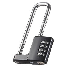 Cadeado para armário, cadeado de combinação, cadeado de aço inoxidável para armário de academia com código e haste longa ajustável.